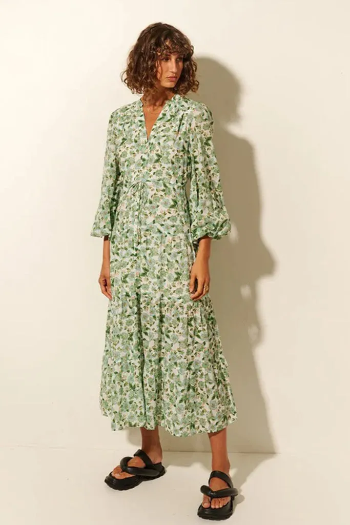 Kivari - Gabrielle Midi Dress - Sage Floral *FINAL SALE