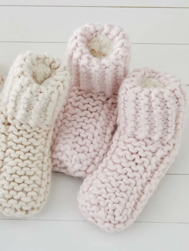 LEMON LOUNGEWEAR Cabin Cuffed Knit Slippers