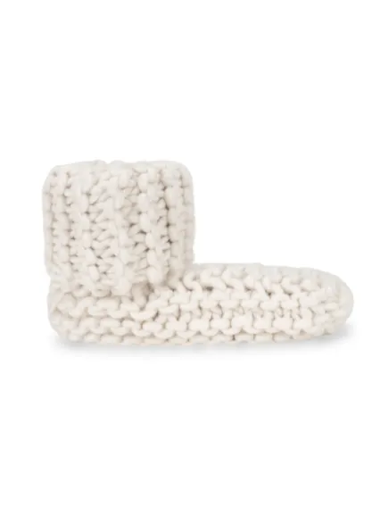 LEMON LOUNGEWEAR Cabin Cuffed Knit Slippers