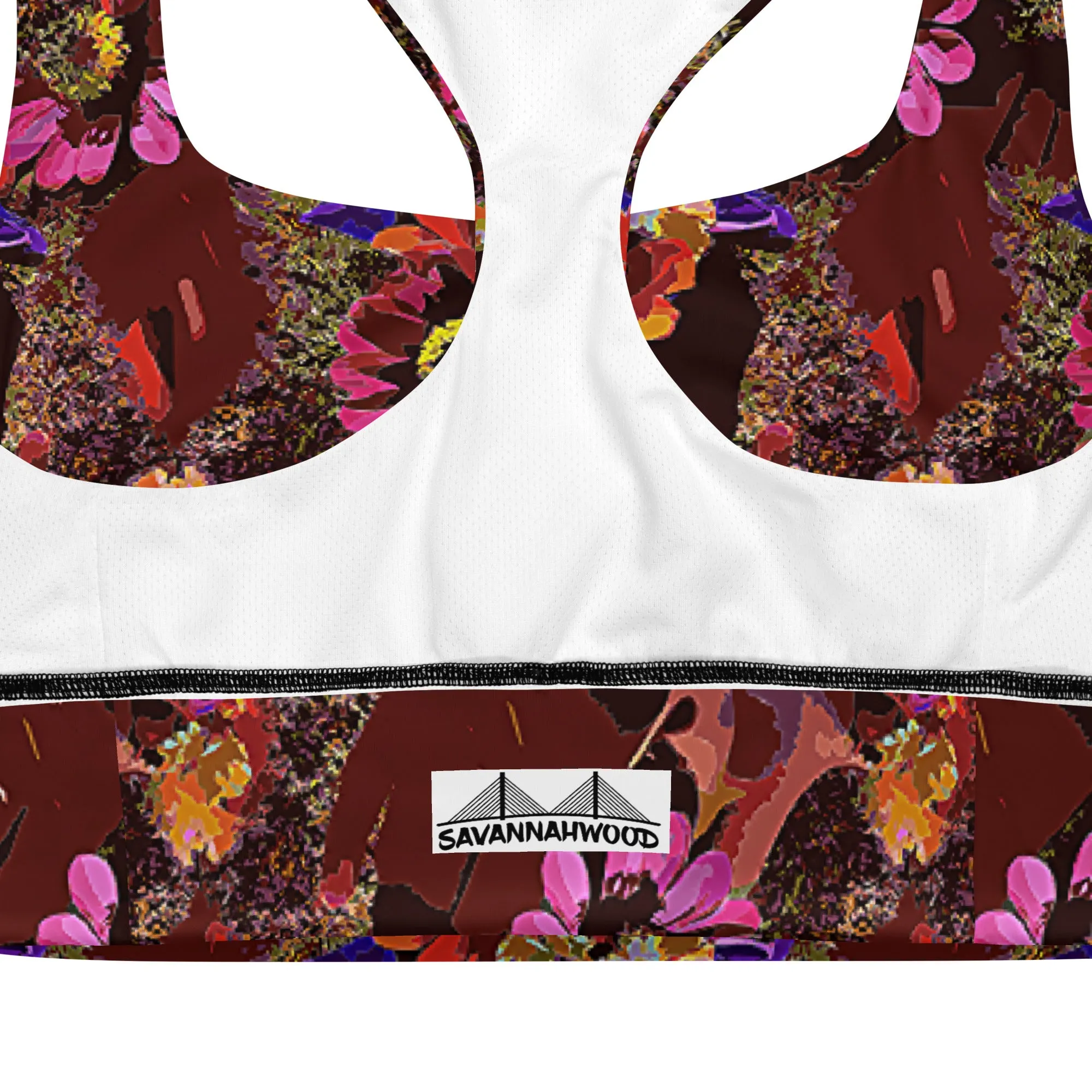 Longline sports bra Handful of Flowers