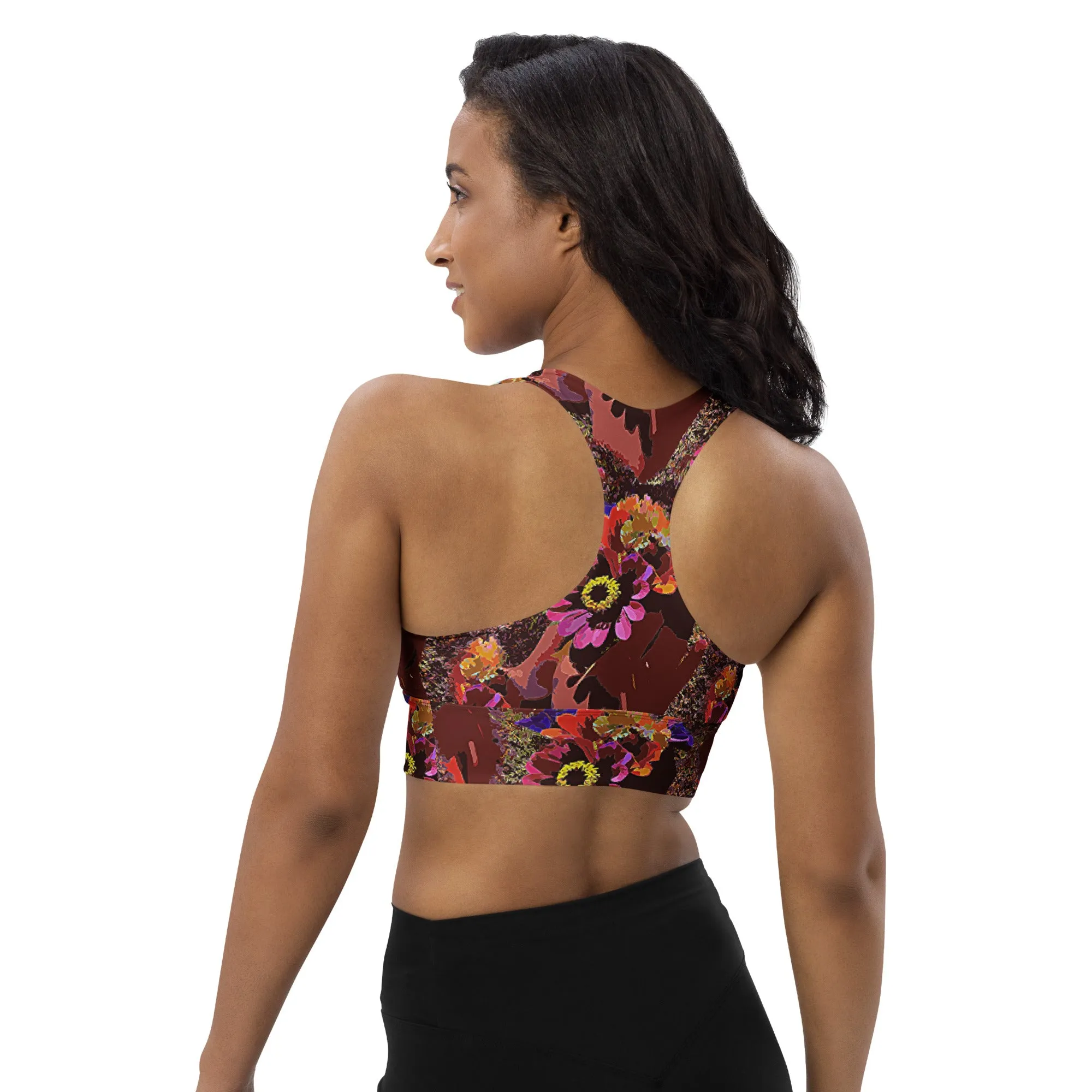 Longline sports bra Handful of Flowers