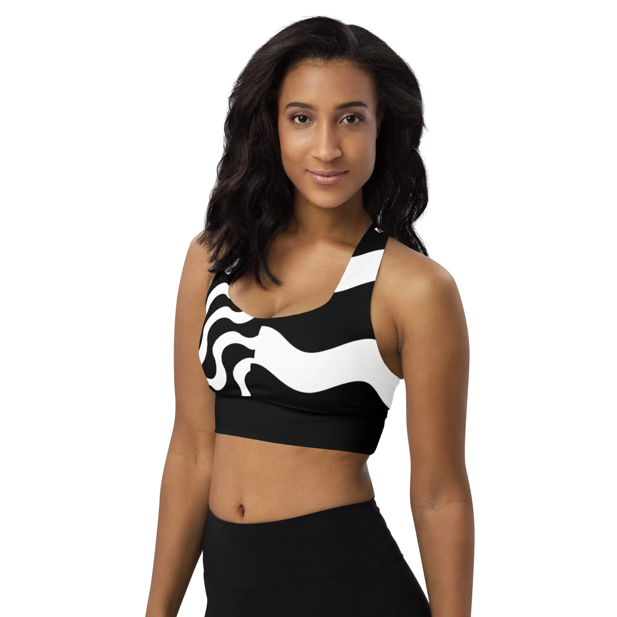 Longline sports bra Monochrome