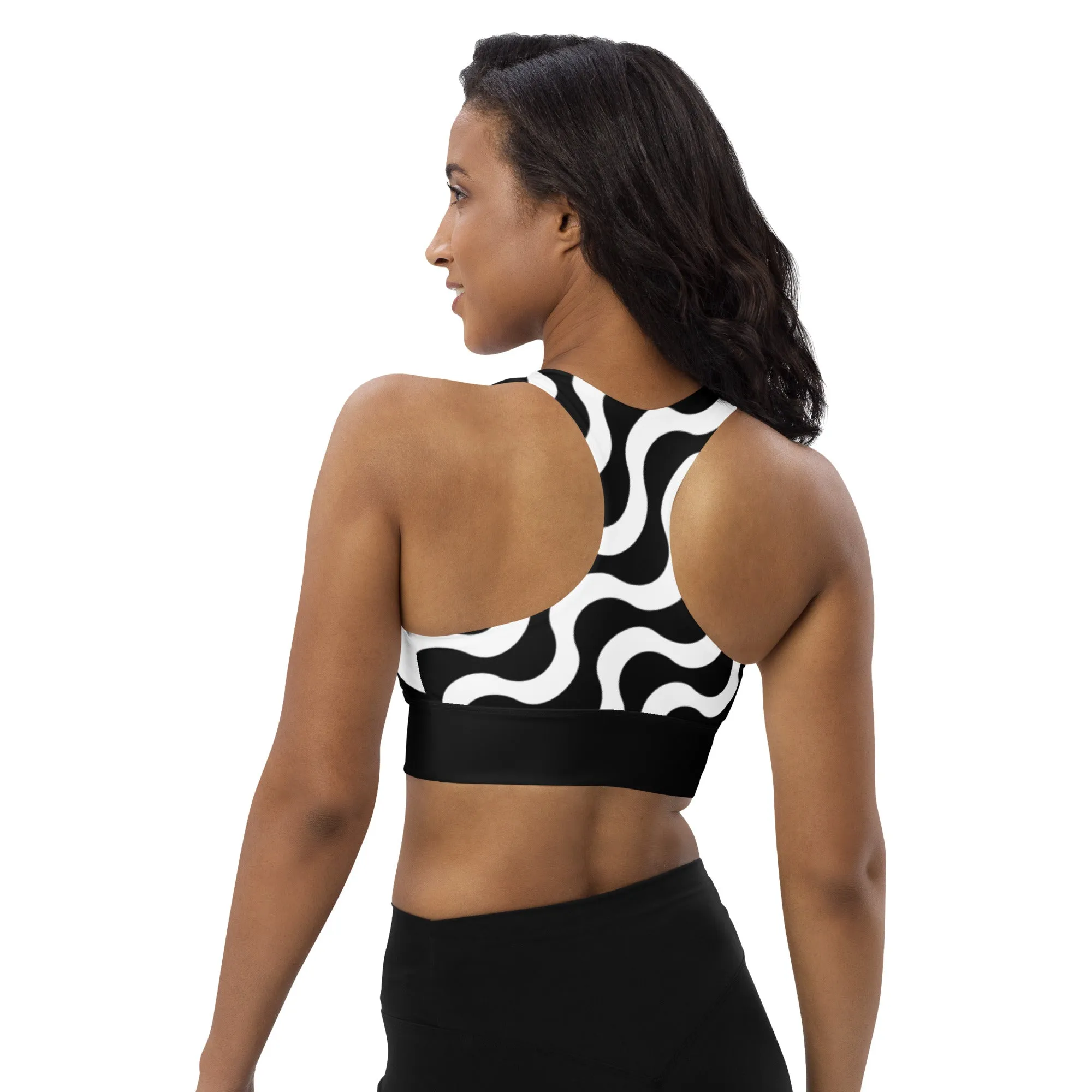 Longline sports bra Monochrome