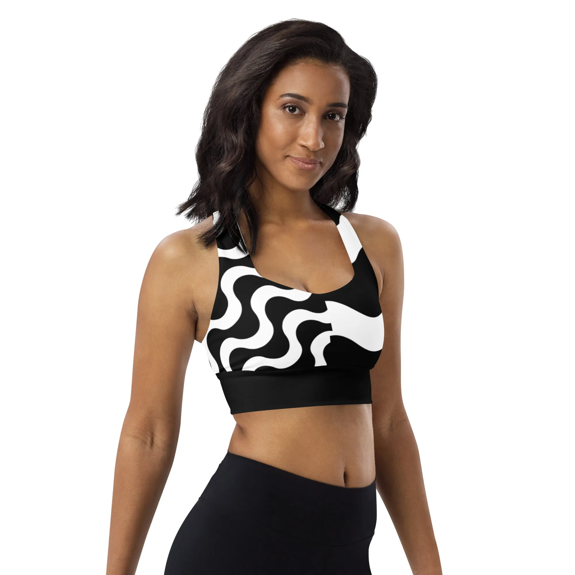 Longline sports bra Monochrome