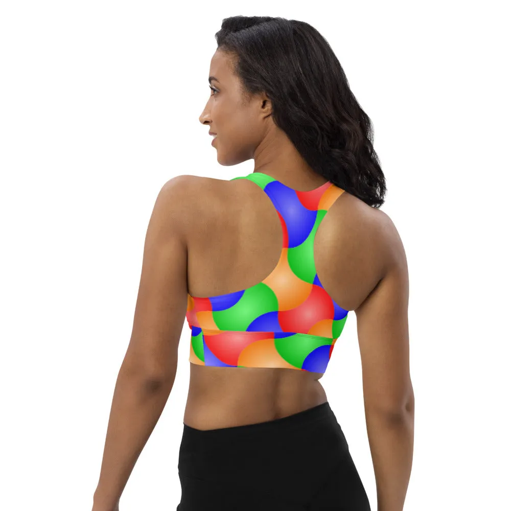 Longline sports bra Patchwork