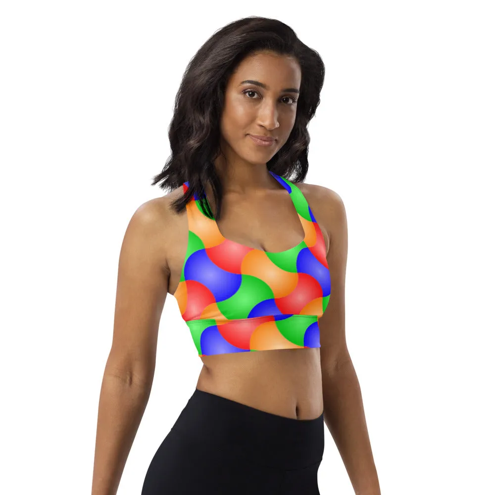 Longline sports bra Patchwork