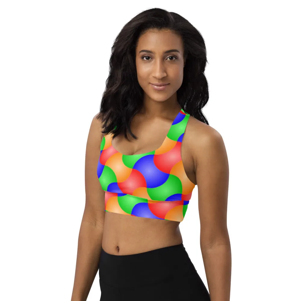 Longline sports bra Patchwork