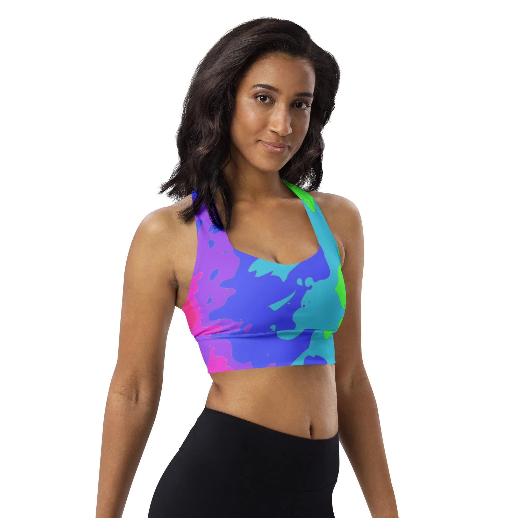 Longline Sports Bra Tie Dye