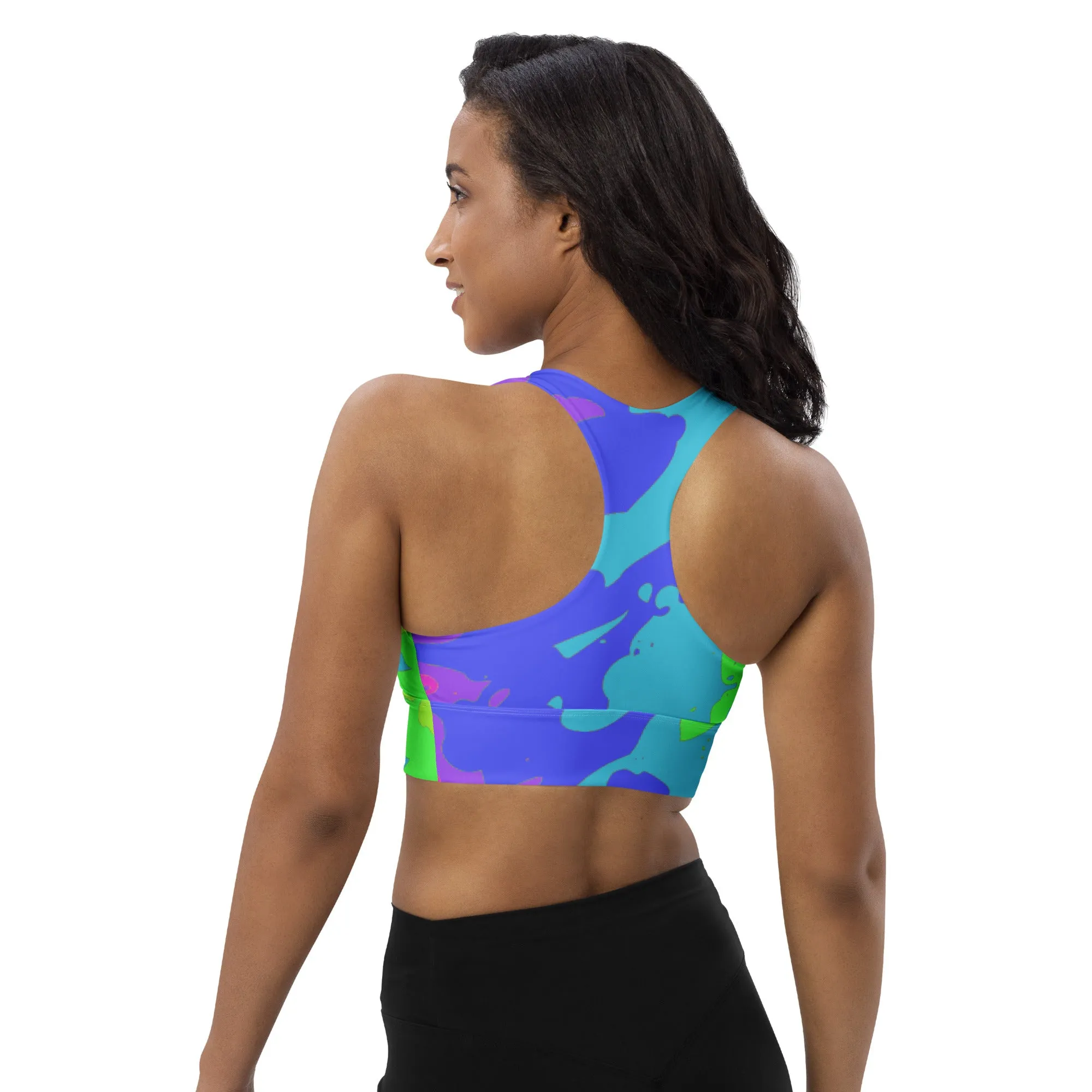 Longline Sports Bra Tie Dye