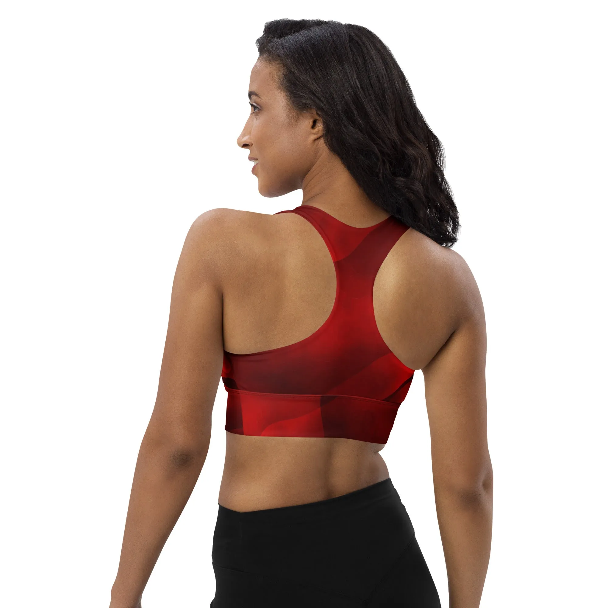 Longline sports bra True Red