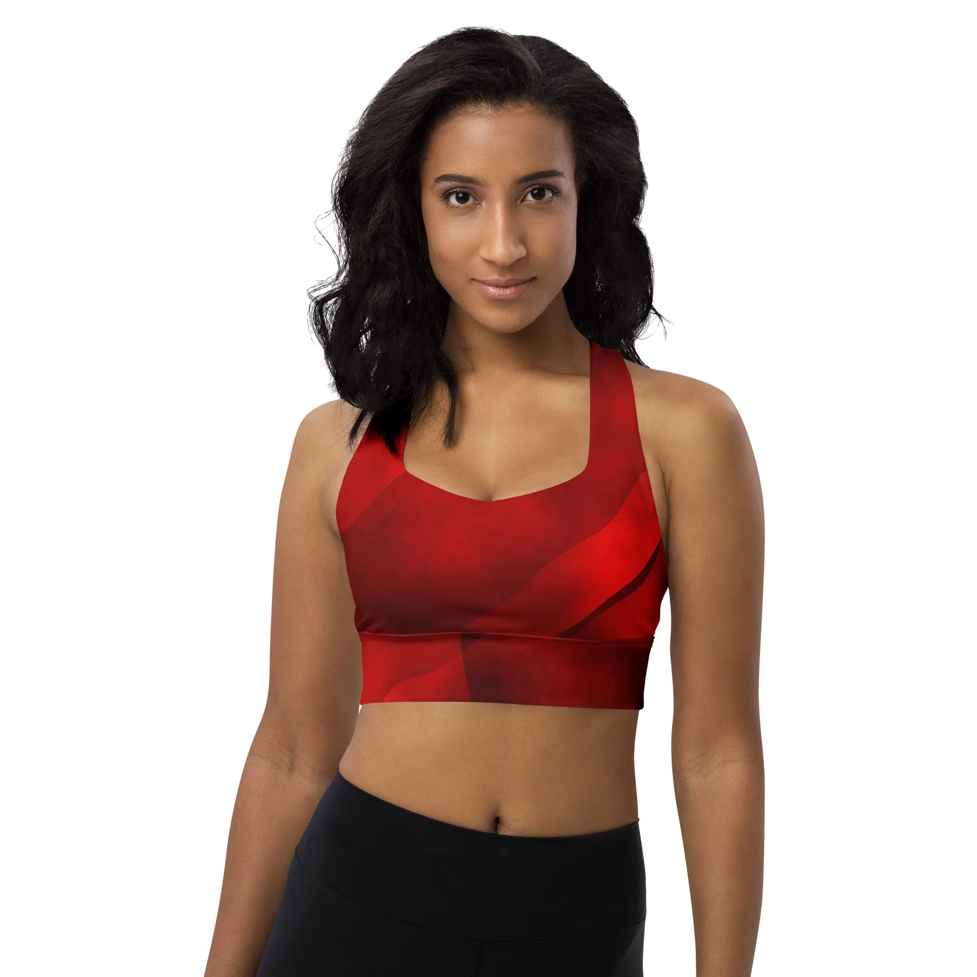 Longline sports bra True Red