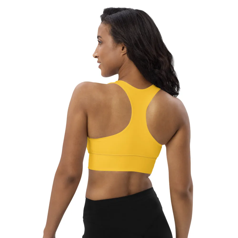 Longline Sports Bra Yellow