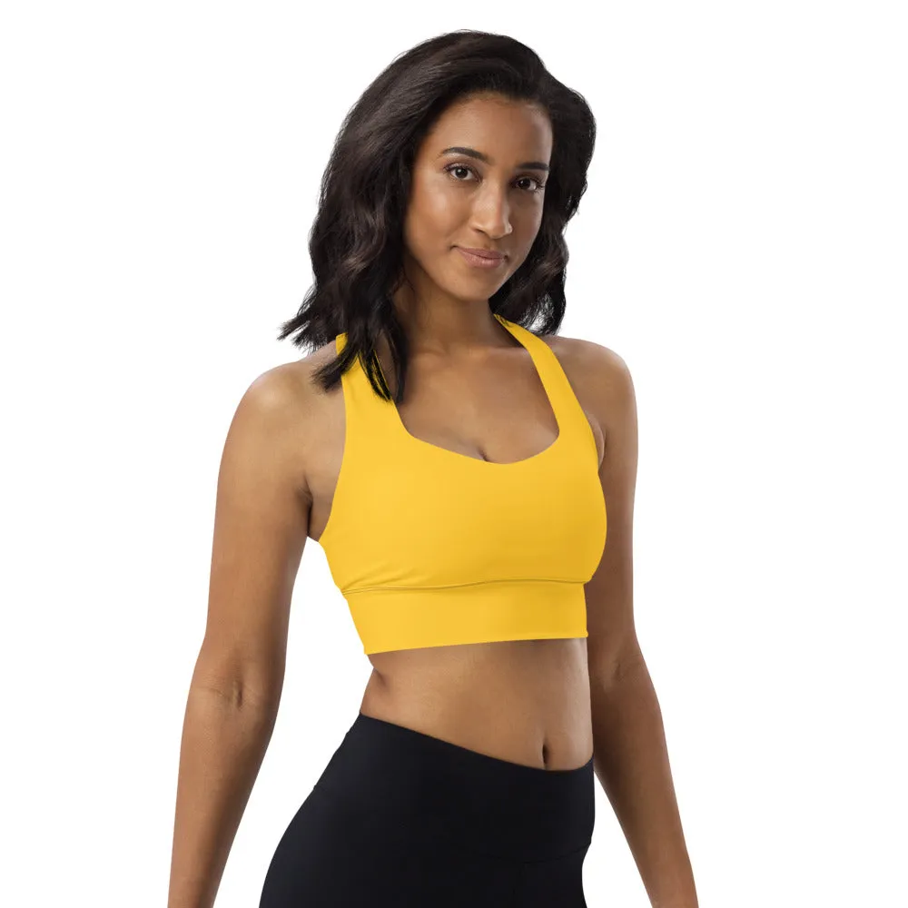 Longline Sports Bra Yellow