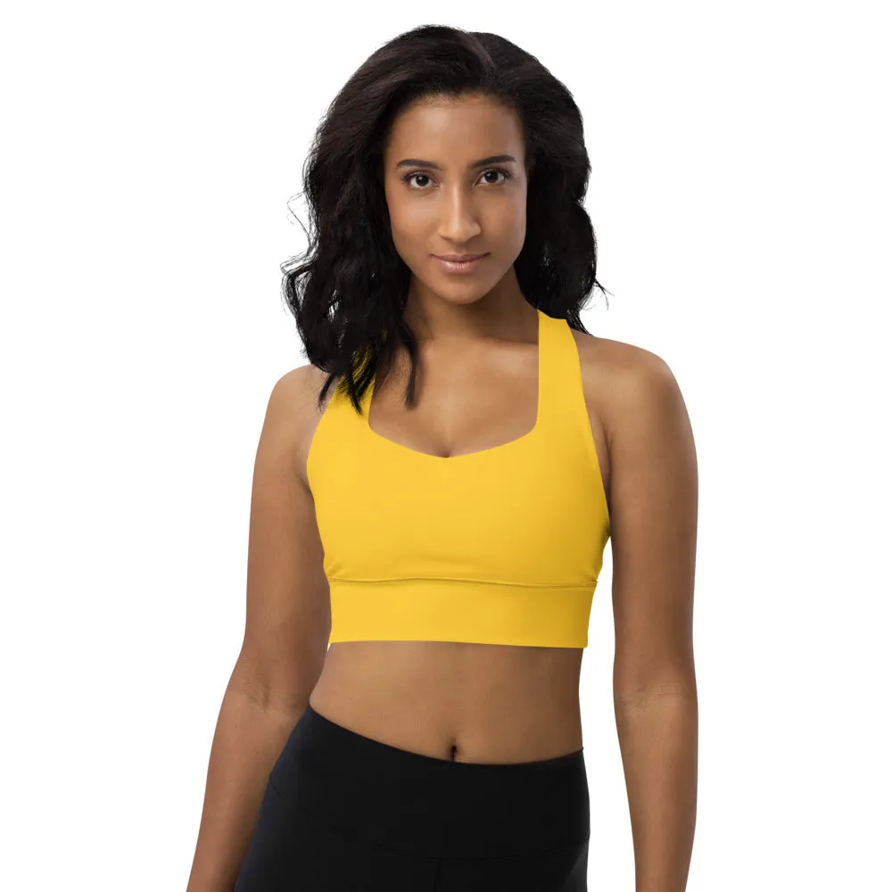 Longline Sports Bra Yellow