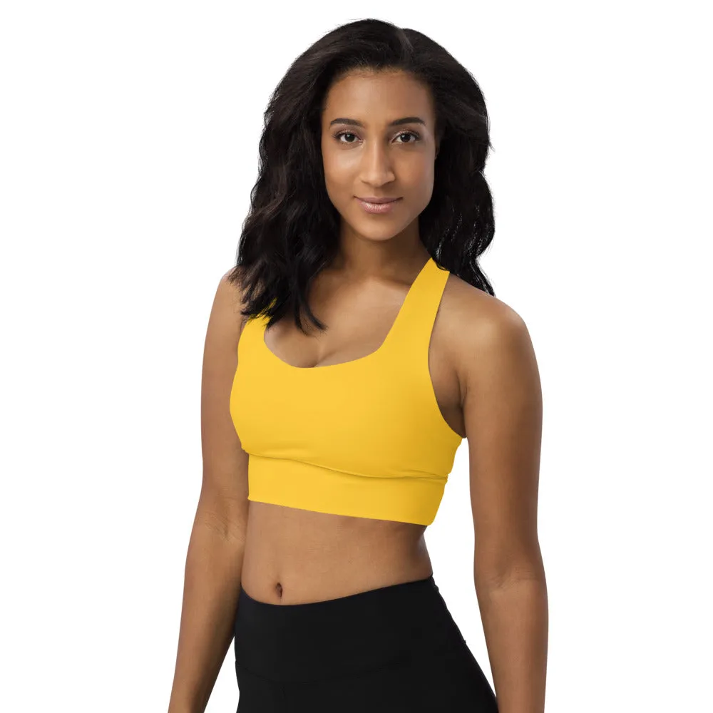 Longline Sports Bra Yellow