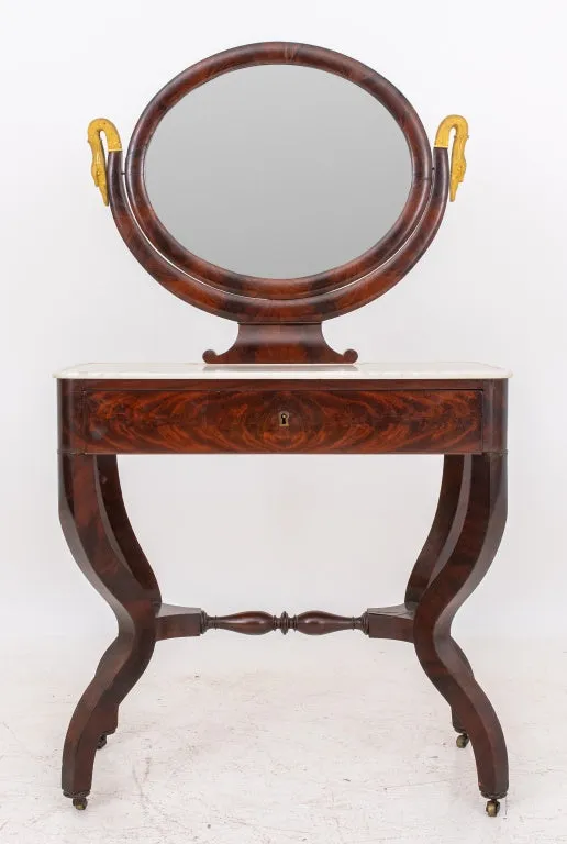 Louis Philippe Mahogany Vanity Table, ca. 1840