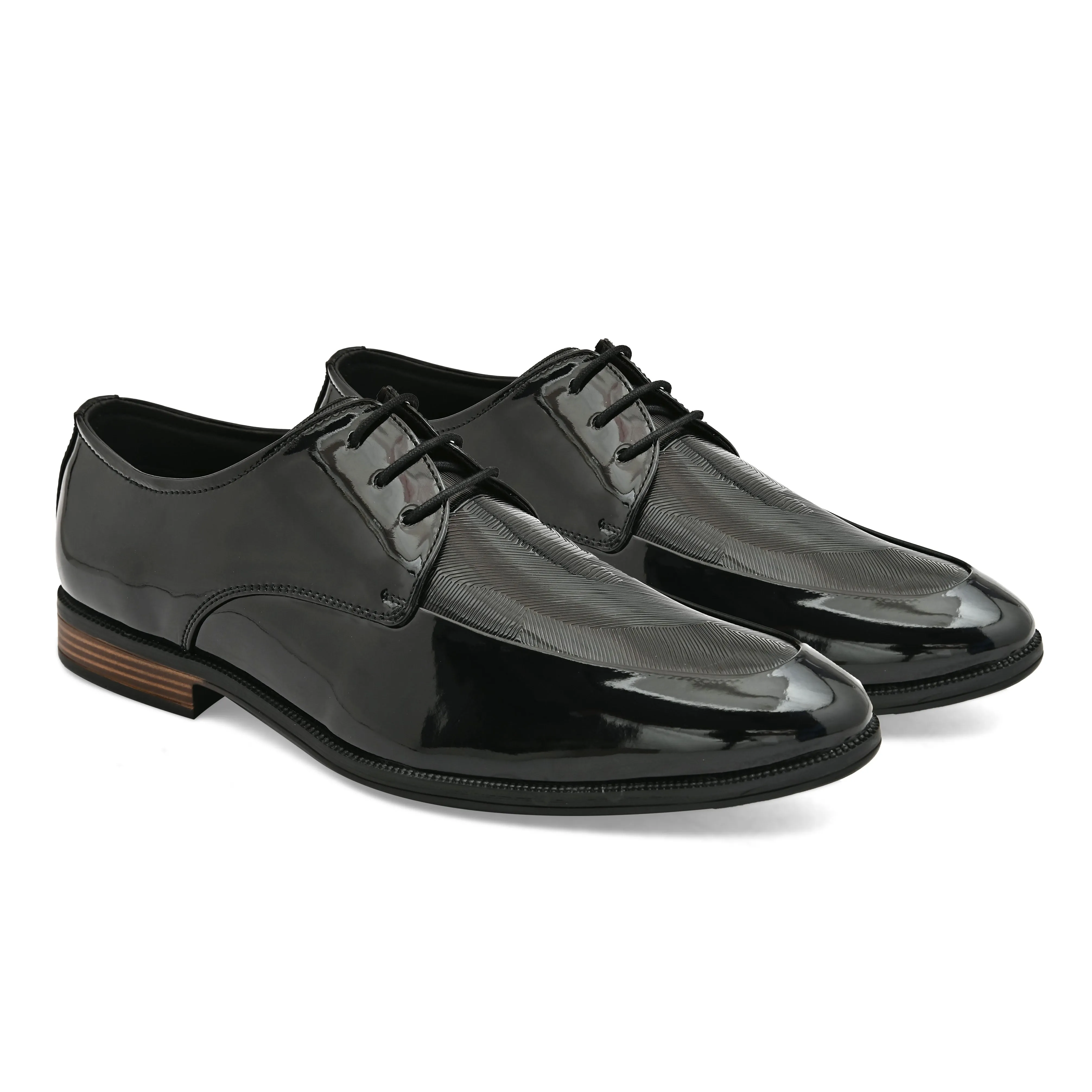 Lure Black Patent Derby Shoes