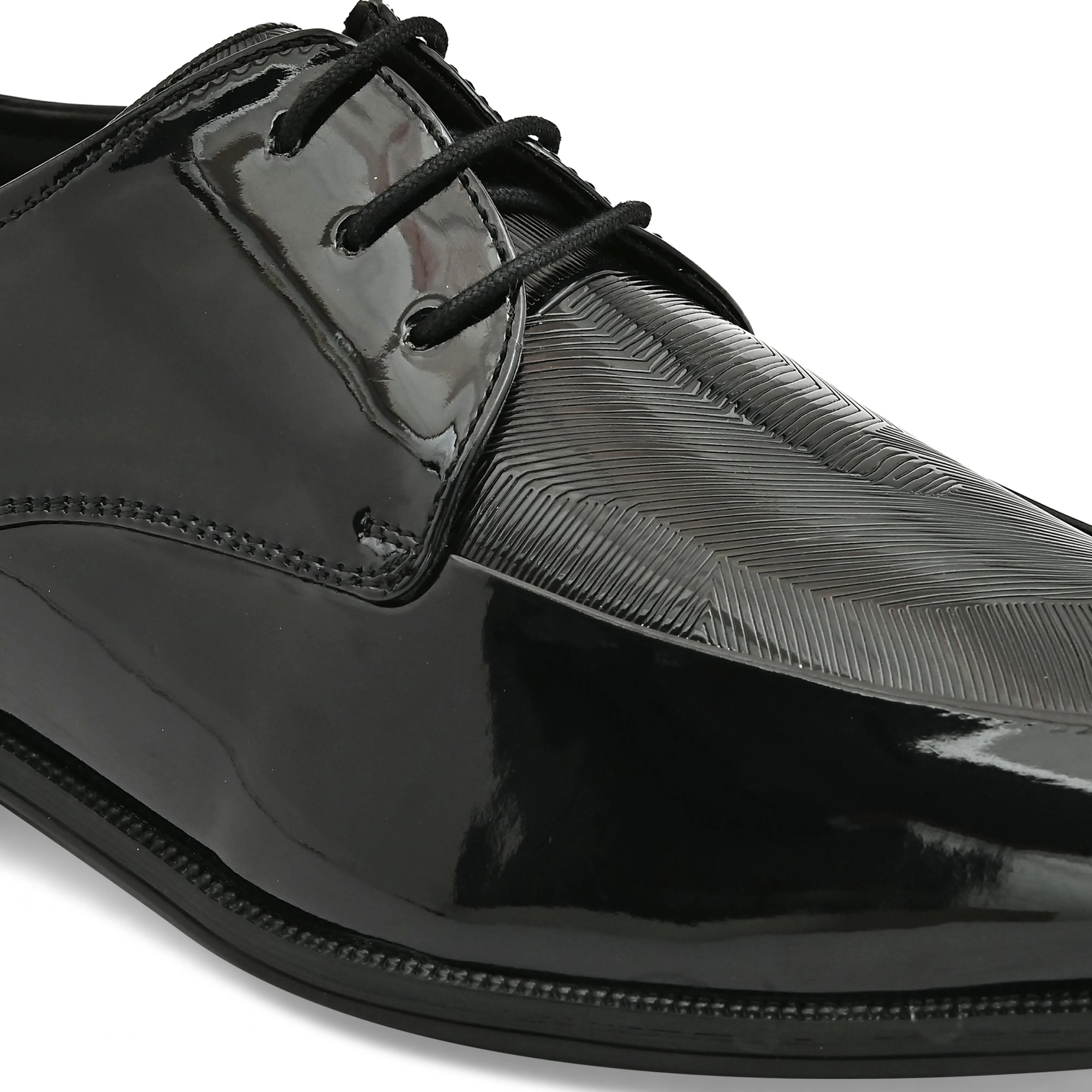 Lure Black Patent Derby Shoes