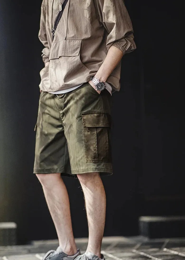 MADEN Herringbone Twill Cargo Shorts