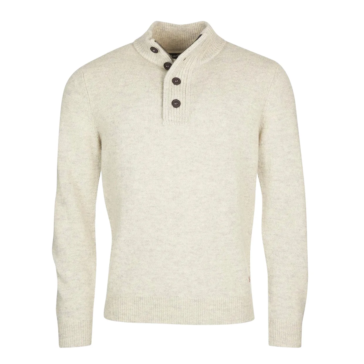 Maglione Barbour Essential Patch Half Zip Bianco Perla