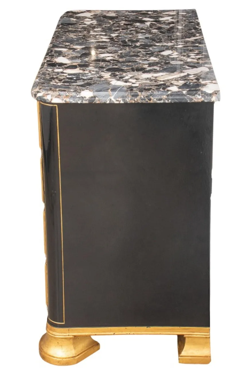 Maison Jansen Style Regence Taste Ebonized Commode