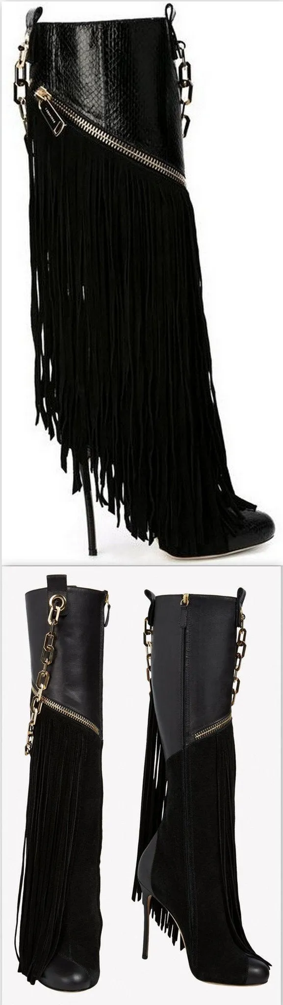 'Manitoba' Fringed Boots