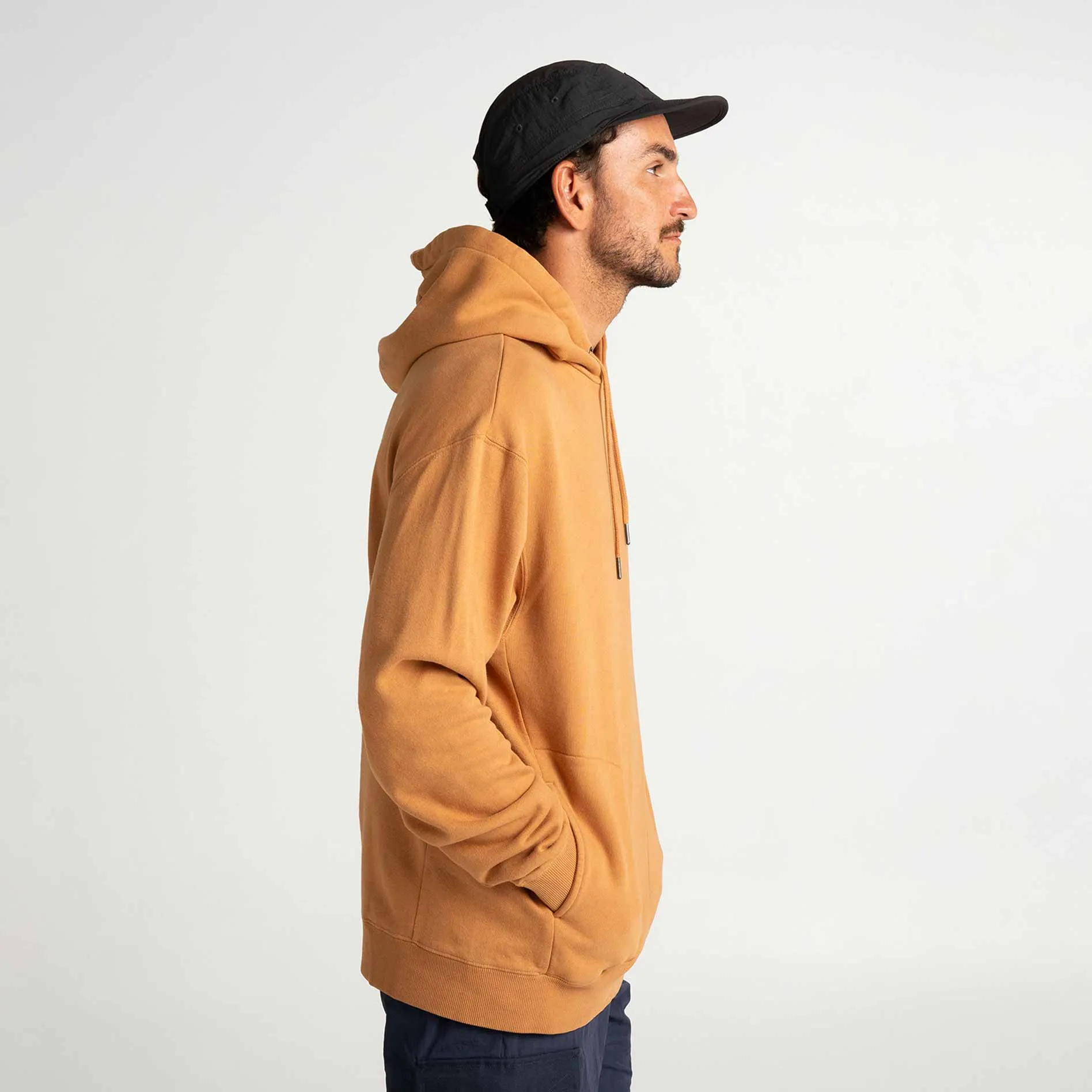 Mens Organic Hood Almond