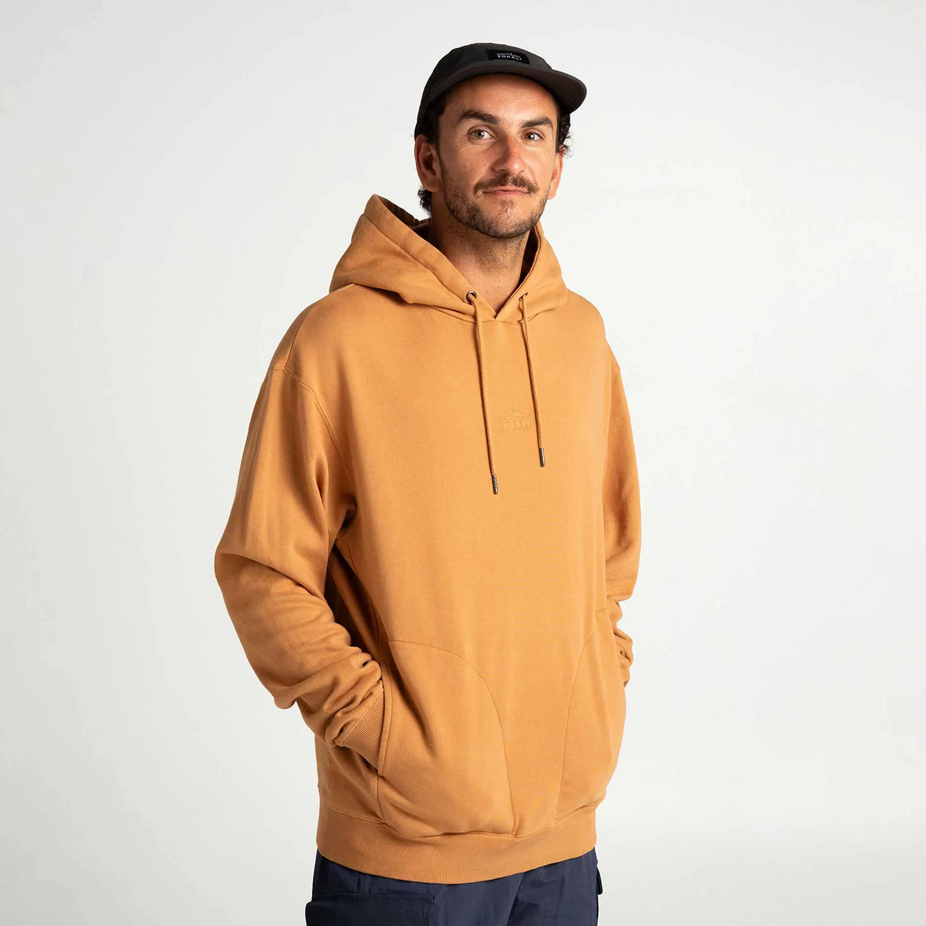 Mens Organic Hood Almond