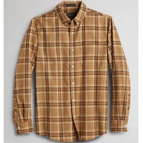 Men's Pendleton | Airloom Merino Sir Pendleton Shirt | Tan/Black Plaid