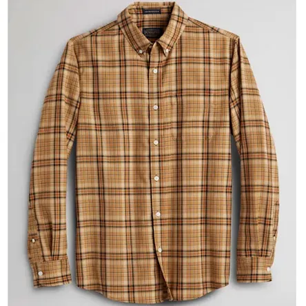 Men's Pendleton | Airloom Merino Sir Pendleton Shirt | Tan/Black Plaid