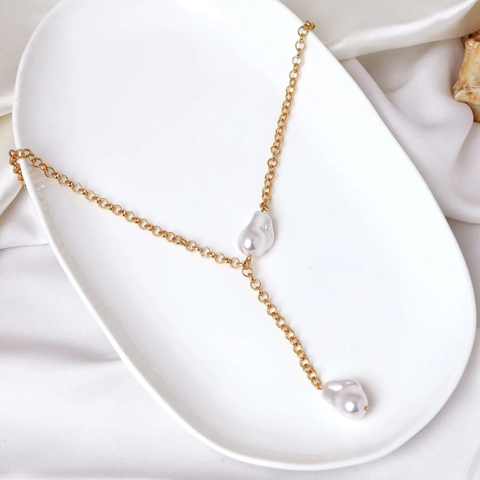 Morgana Pearl Gold Necklace