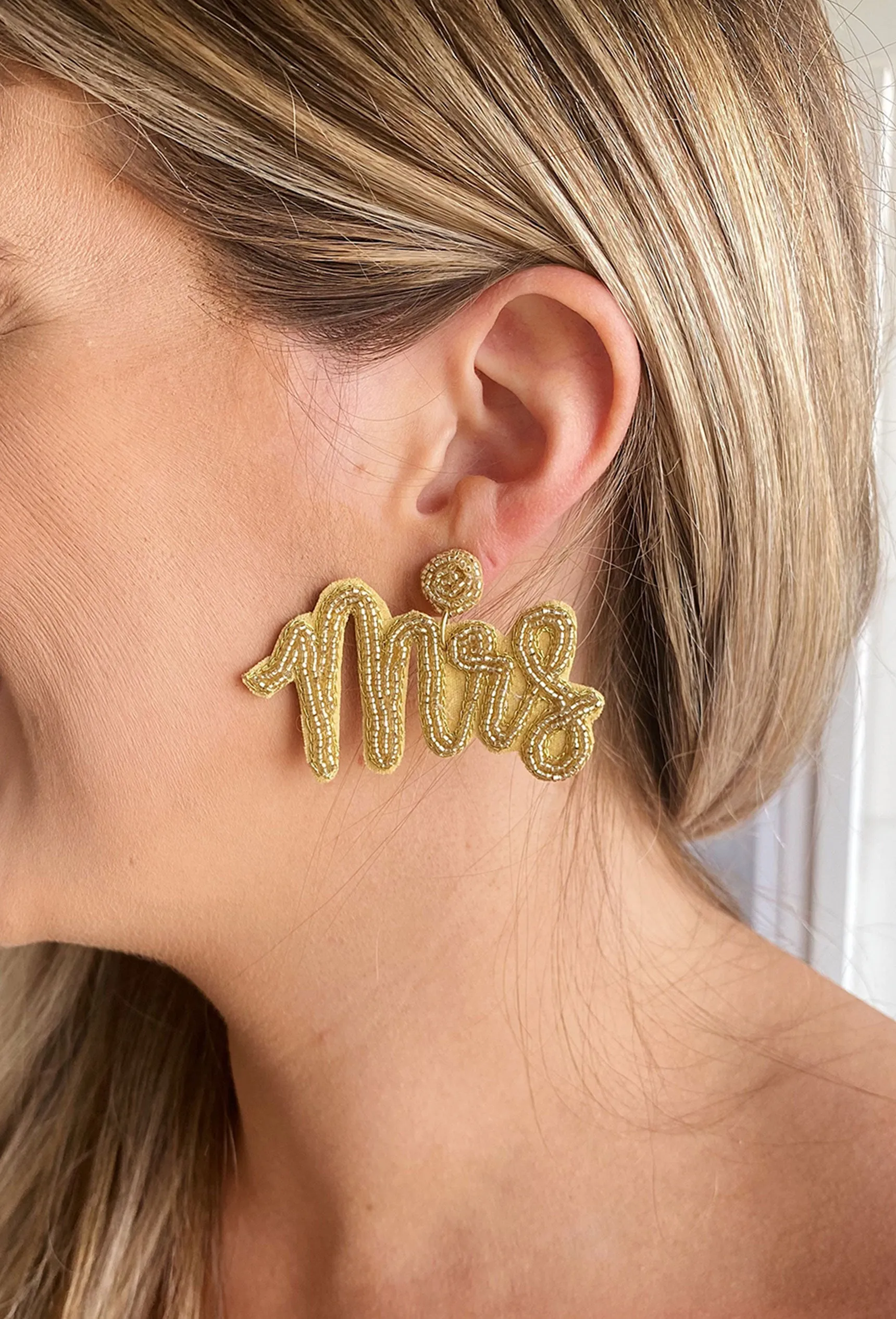 Mrs. Beaded Earrings