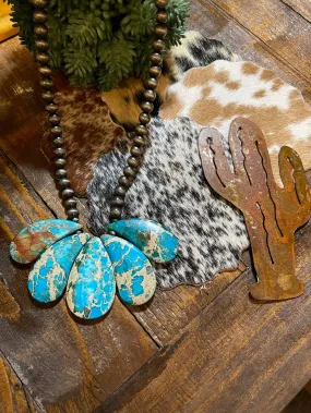 Navajo turquoise stone necklace