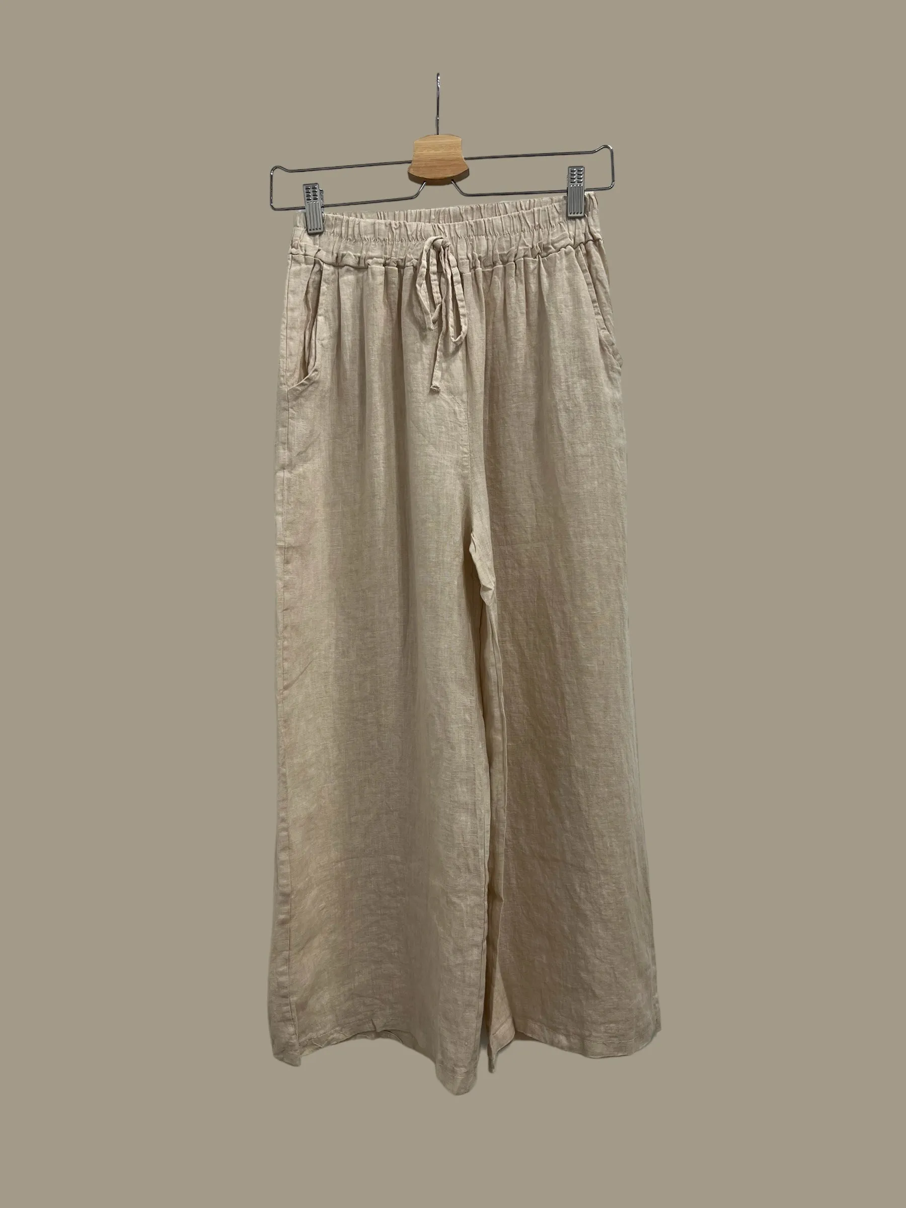 Palm Springs Linen Pants in Beige