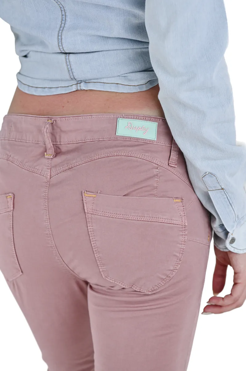 Pantaloni donna slim Push Up Rosa SS24