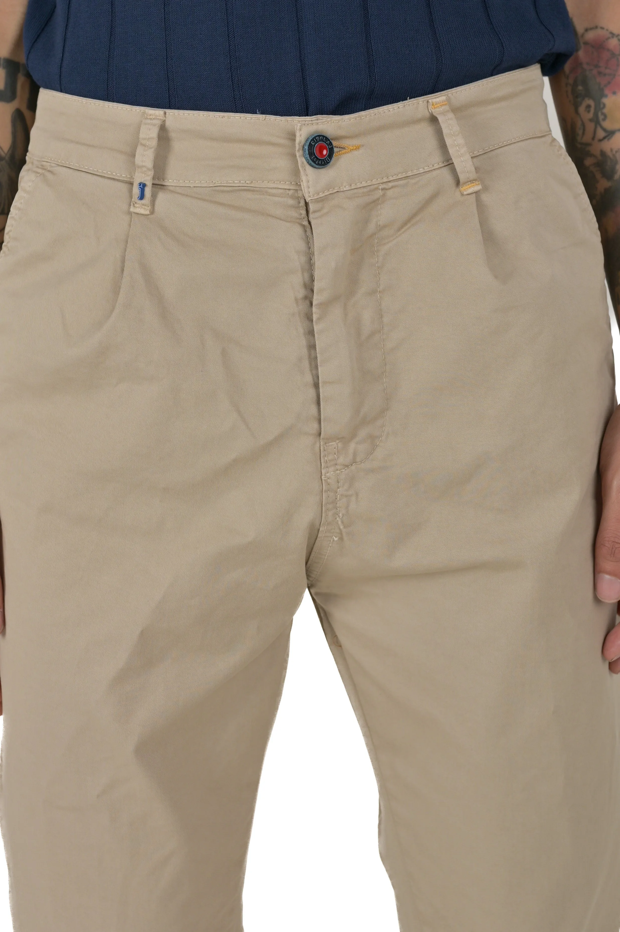 Pantaloni tapered New Private Old Beige SS24