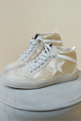 Paulina Gold High Top Sneakers