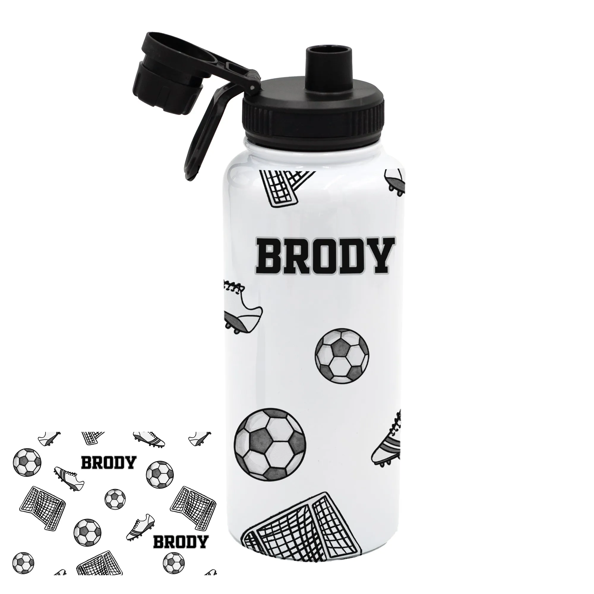 Personalized 32 oz Sport Water Bottle - SPORT THEME