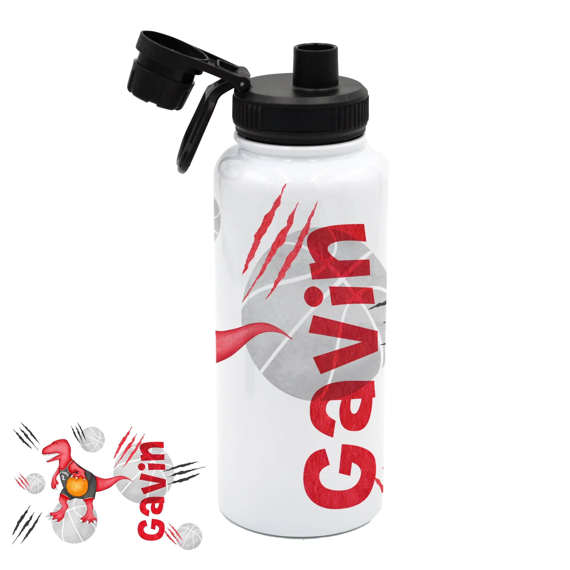 Personalized 32 oz Sport Water Bottle - SPORT THEME