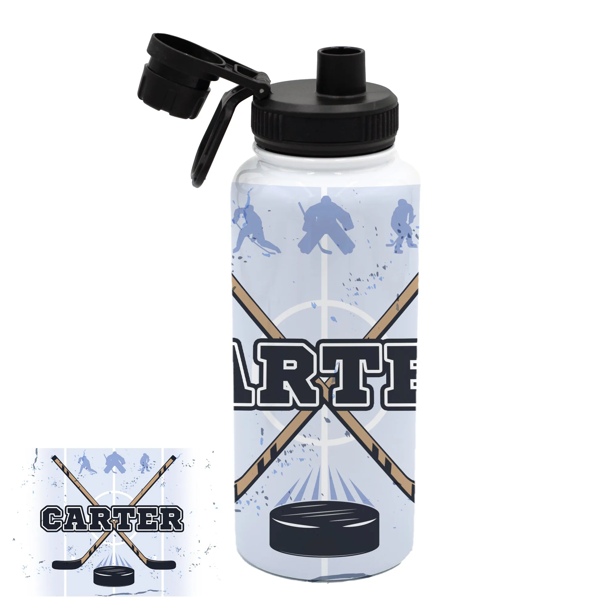 Personalized 32 oz Sport Water Bottle - SPORT THEME