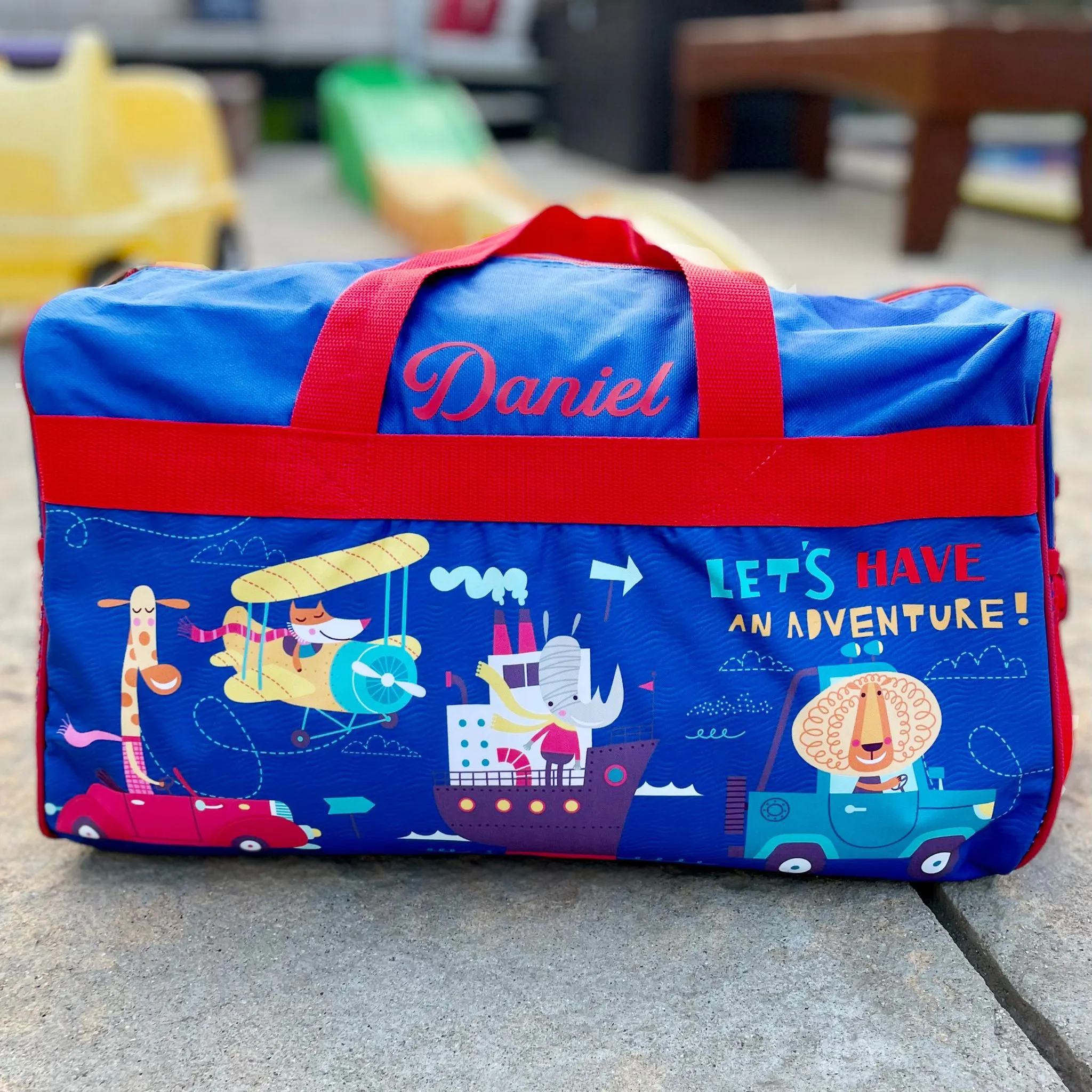 Personalized Kid's Travel Duffel Bag - Travel Adventure