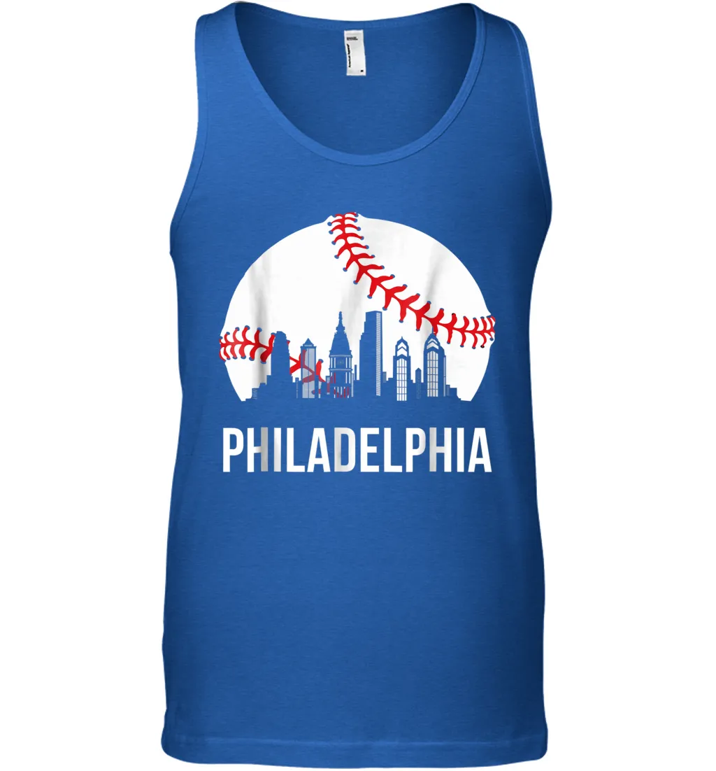 Philadelphia Downtown Baseball Philly Skyline Tank Top