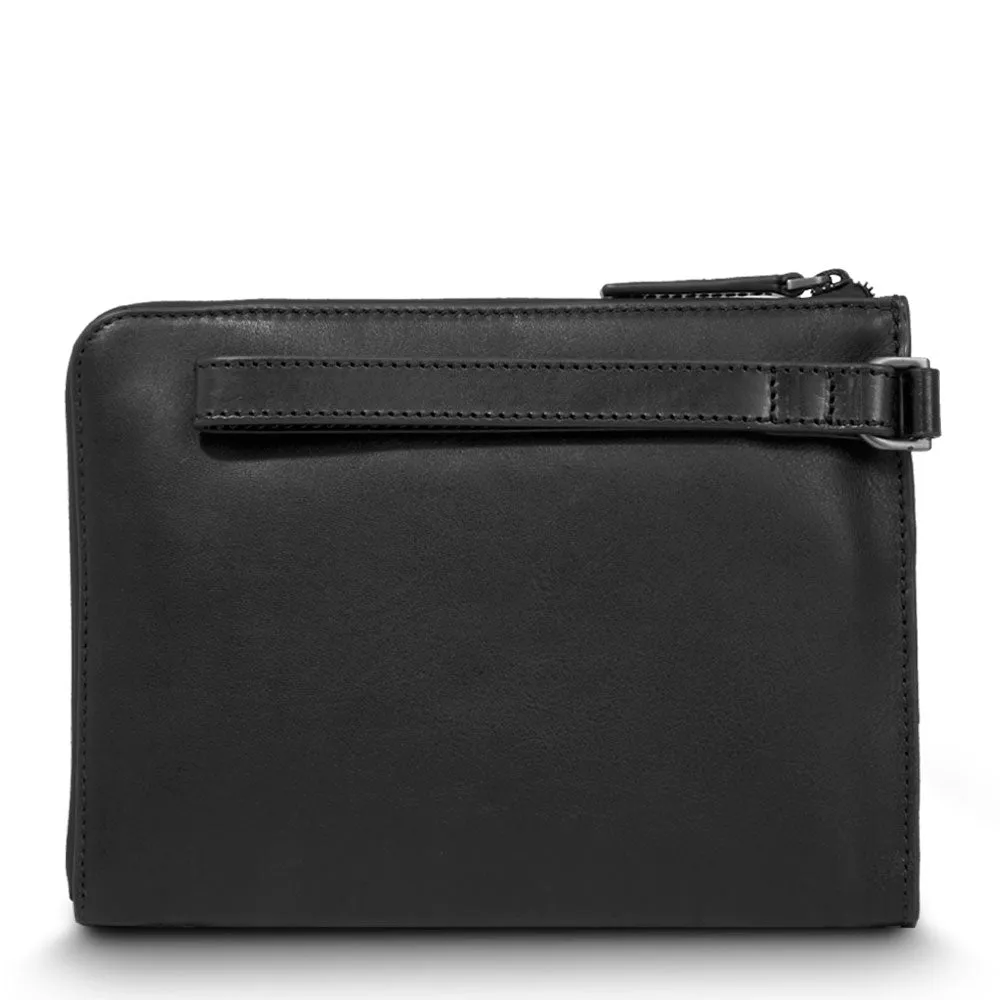 Pochette Uomo THE BRIDGE linea Damiano in Pelle Nera