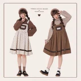 Pre-order 3 little bears 2021Fw strap dress