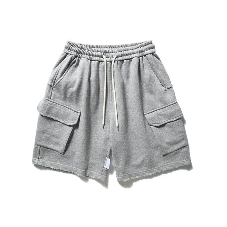 Raw Hem Cargo Jogger Shorts