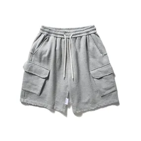 Raw Hem Cargo Jogger Shorts