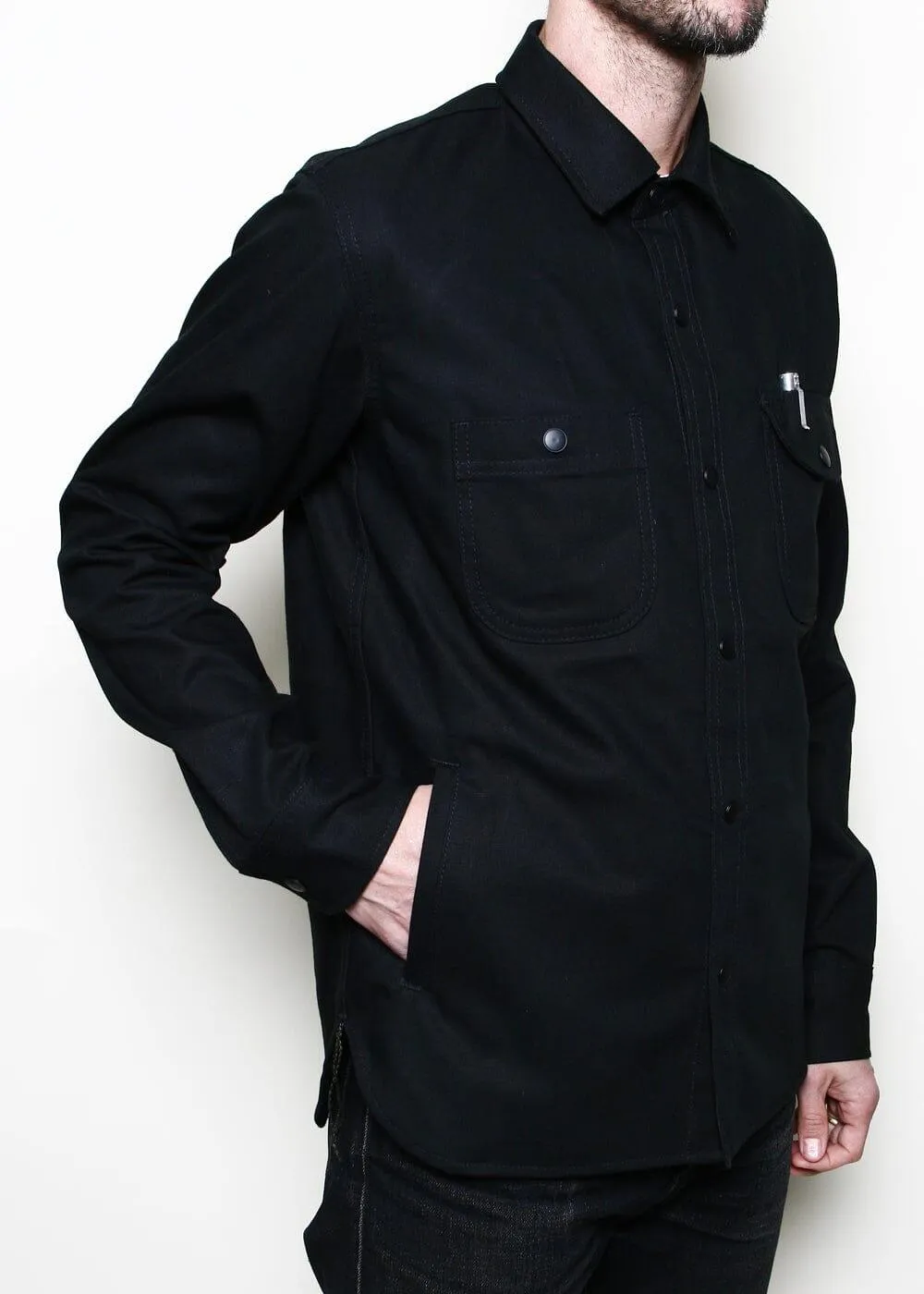 Rogue Territory - Service Shirt Black Canvas Selvedge