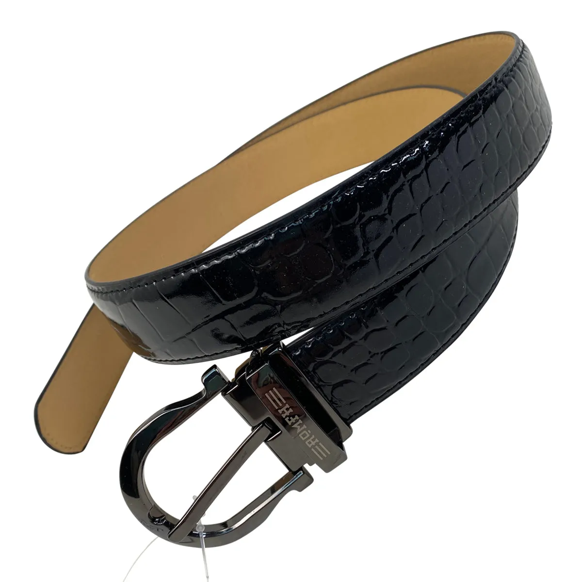 Romfh 'Cut to Fit' Belt in Black Croc - Women's Medium