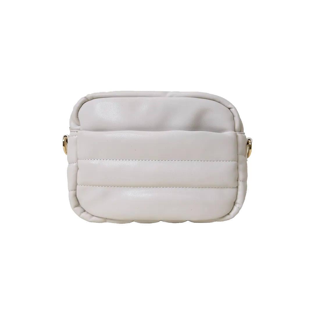 Sadie Quilted Faux Leather Zip Top Messenger