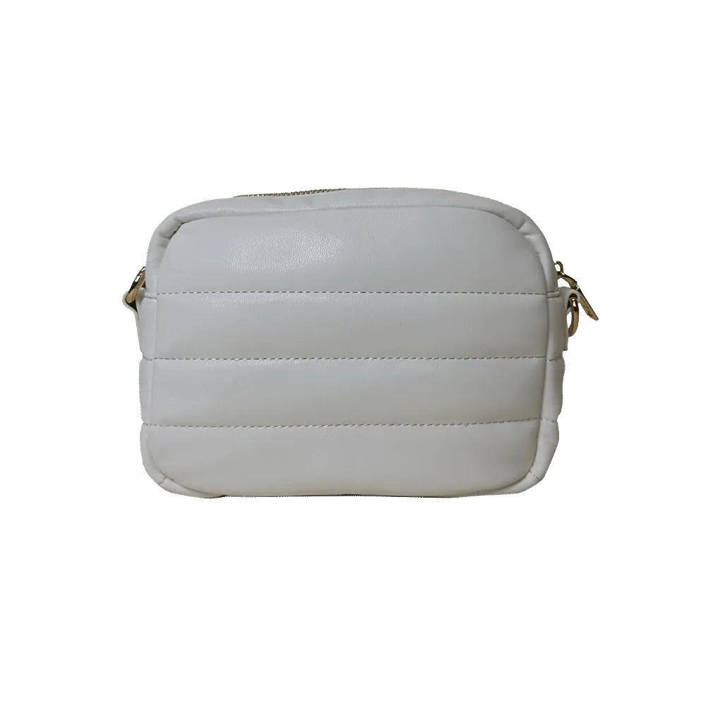 Sadie Quilted Faux Leather Zip Top Messenger